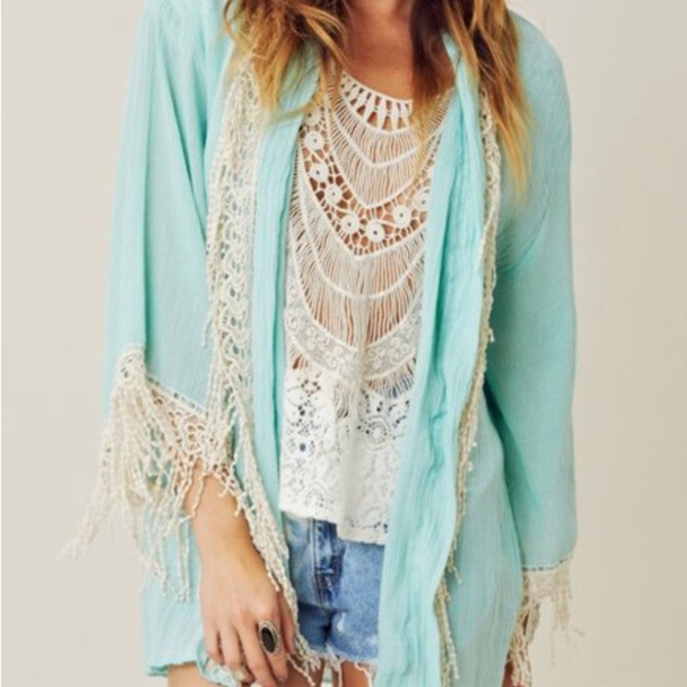 Jen's Pirate Booty Aqua dyed Kimono